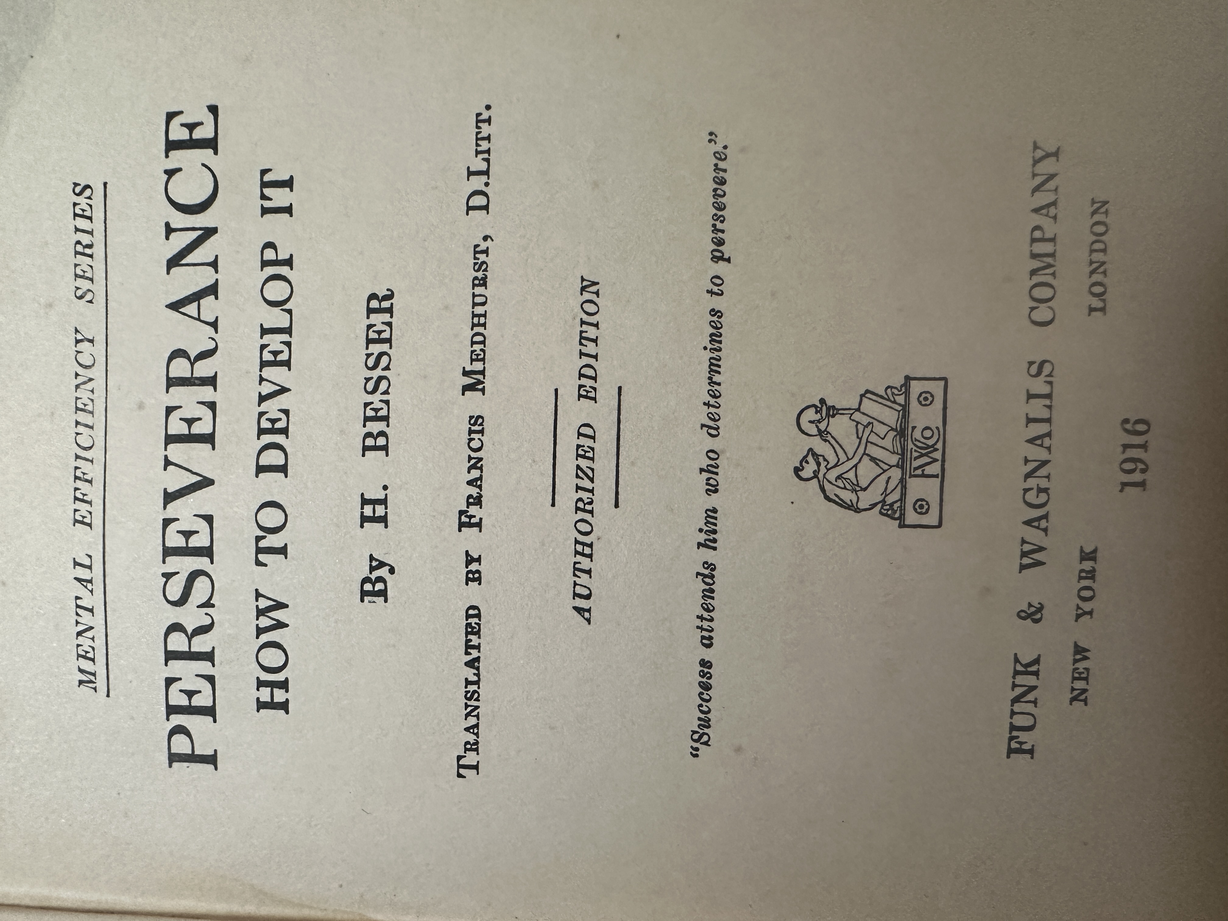 Title Page, Perserverance